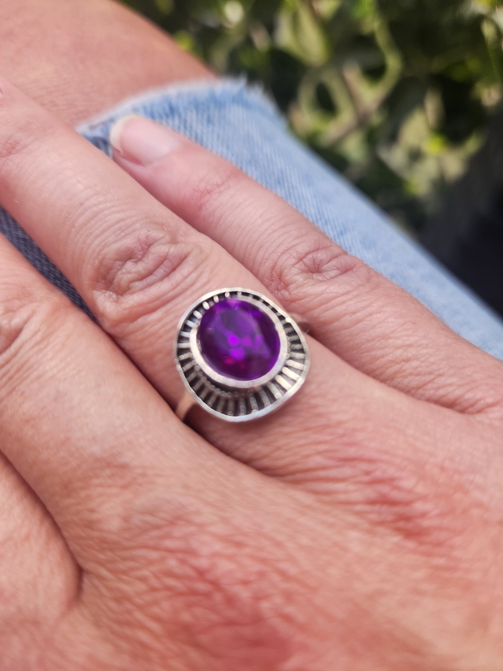 Purple Gemstone Statement Ring